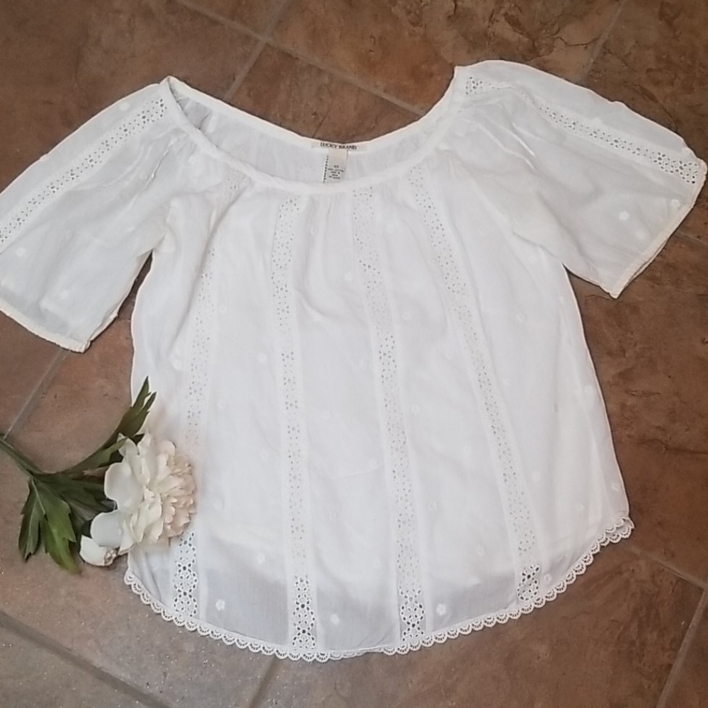 VINTAGE Lucky Brand XS lacey blouse